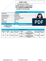 Admit Card