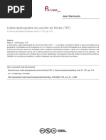 Jean Darrouzès. Listes épiscopales du concile de Nicée (787). Revue des études byzantines, tome 33, 1975. pp. 5-76.