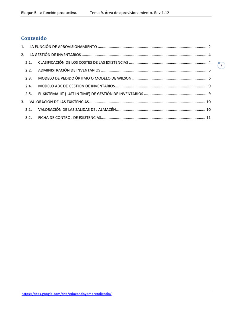Gestión de Aprovisionamiento e Inventarios | PDF | Inventario | Lean ...