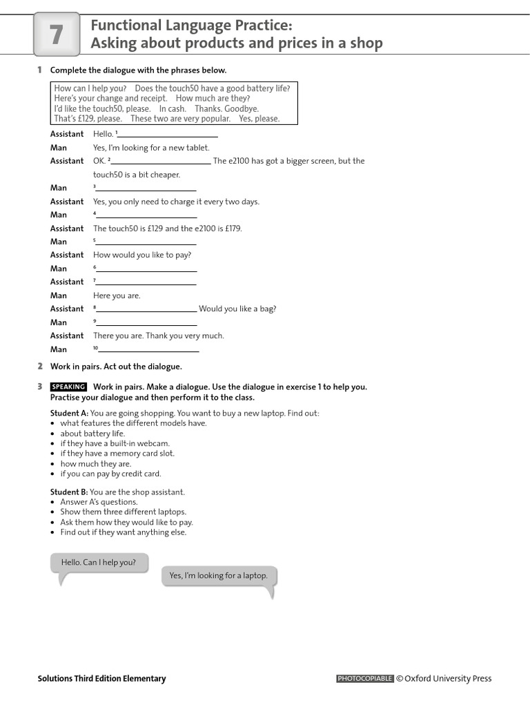 7 Functional Language Practice | PDF