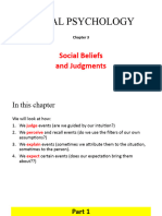 Social Psychology Chapter 3 Making Judgments