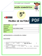 5°evaluación Matemática