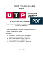 Trabajo Final, Aceros Arequipa, Comportamiento y Cultura en Las Organizaciones