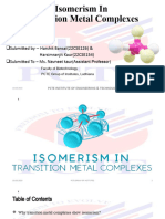Isomerism in Transition Metal Complexes