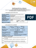 Guía de Actividades y Rúbrica de Evaluación-Tarea 3-Análisis de La Comunicación No Verbal en Cortometraje.