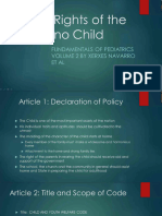 The Rights and Responsibilities of The Filipino Child and The Rights of The Hospitalized Child. DR - Pamoceno