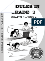 Modules in Grade 2: Quarter 1 - Week 6