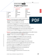 Regular and Irregular Comparison A: Modifiers Change Form To Show Comparison