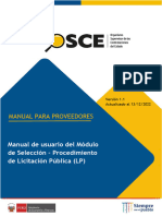 Manual de Usuario Del Módulo de Selección-Procedimiento de Licitación Pública (LP)