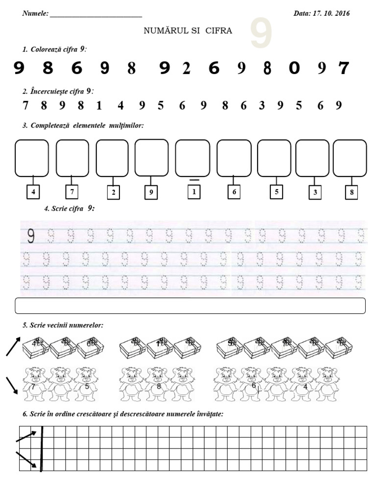 3 Numarul Si Cifra 9 | PDF