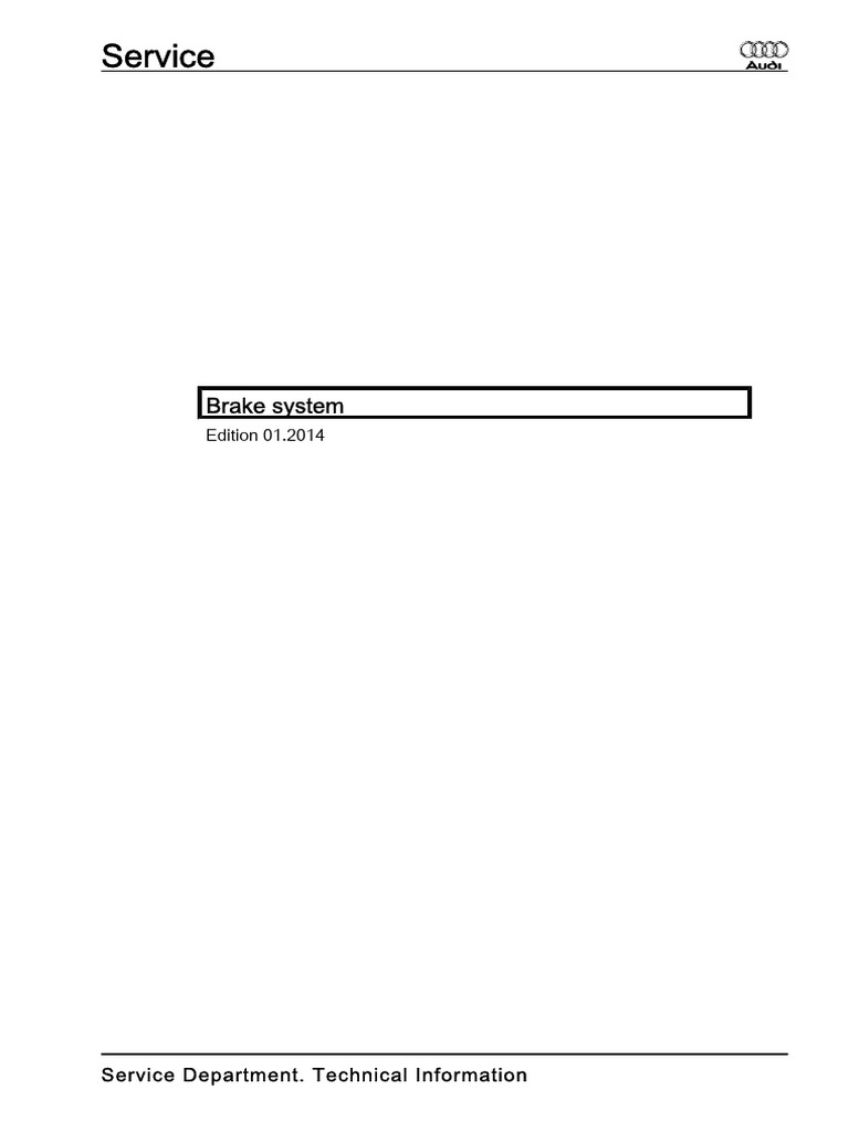 Audi A4 A5 Brake System Eng PDF Anti Lock Braking System Vehicles
