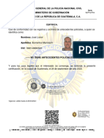 Antecedentes Penales Jose Lionel Barrientos Marroquin