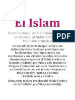 El Islam Breve Resumen de La Religión Del Islam de Acuerdo Al Noble Corán y La Tradición Profética