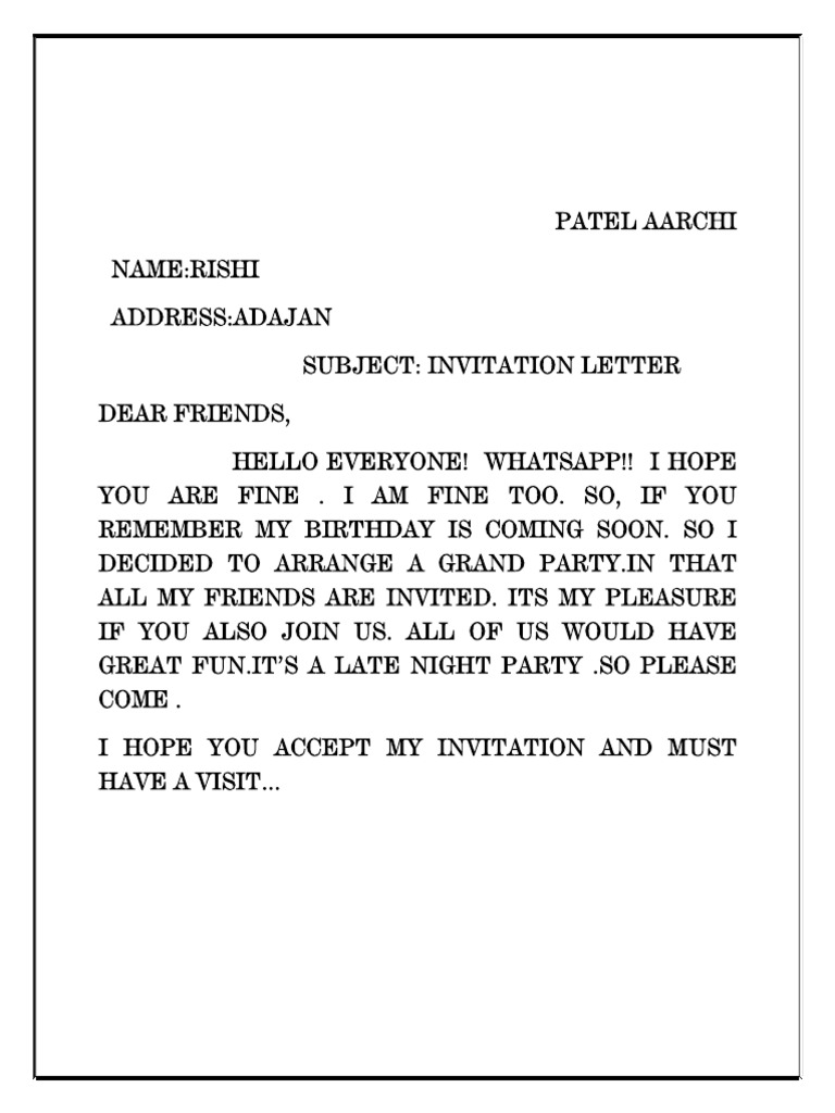 Bday Invitation | PDF