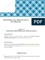 AULA 1 História Da Psicologia No Brasil