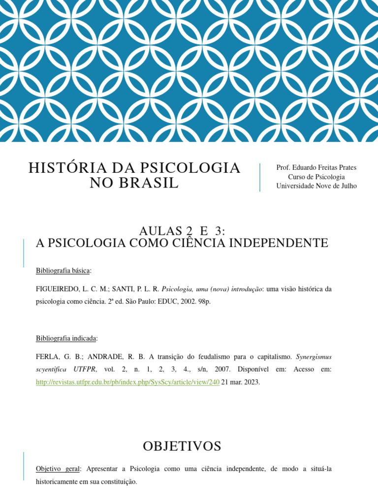 Aula 2 e 3 - A Psicologia Como Ciência | PDF | Science | Psicologia