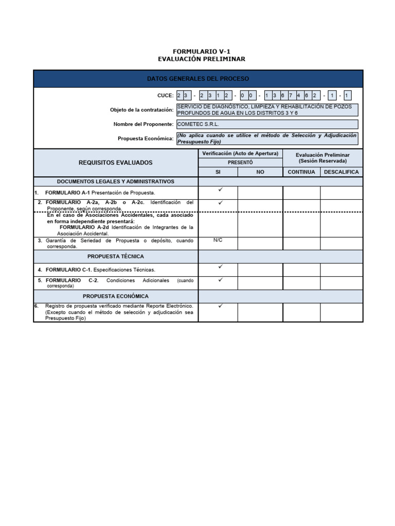 Evaluación de Propuesta para Pozos de Agua | PDF | Agua | Presupuesto