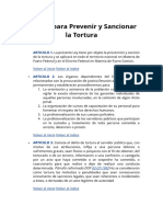 Federal para Prevenir y Sancionar La Tortura