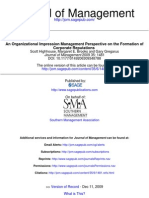 Journal of Management: Corporate Reputations An Organizational Impression Management Perspective On The Formation of