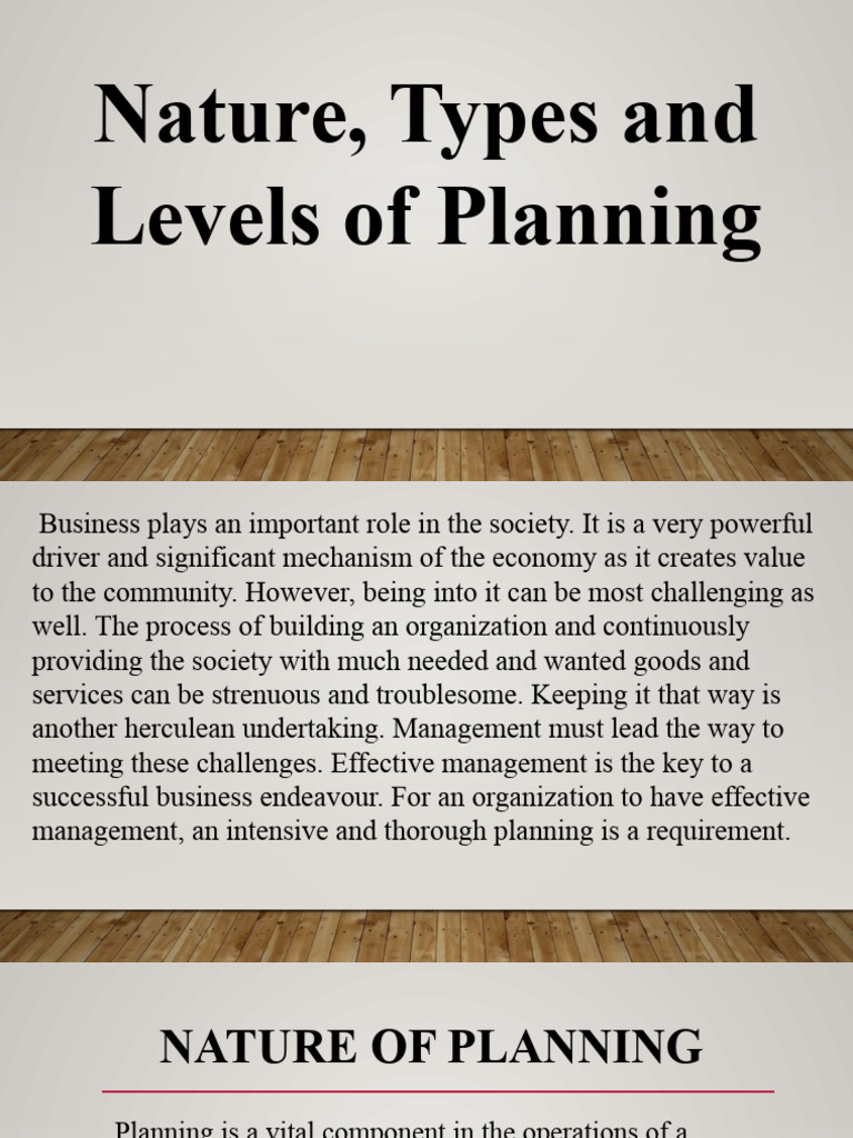 Levels of Planning | PDF | Goal | Strategic Planning