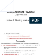 Computational Physics I: Luigi Scorzato Lecture 2: Floating Point Arithmetic