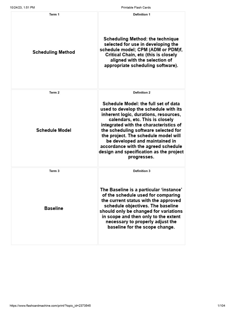 Printable Flash Cards | PDF | Business