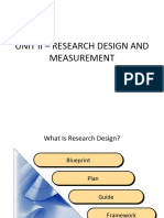 Unit Ii - Research Design and Measurement BSM