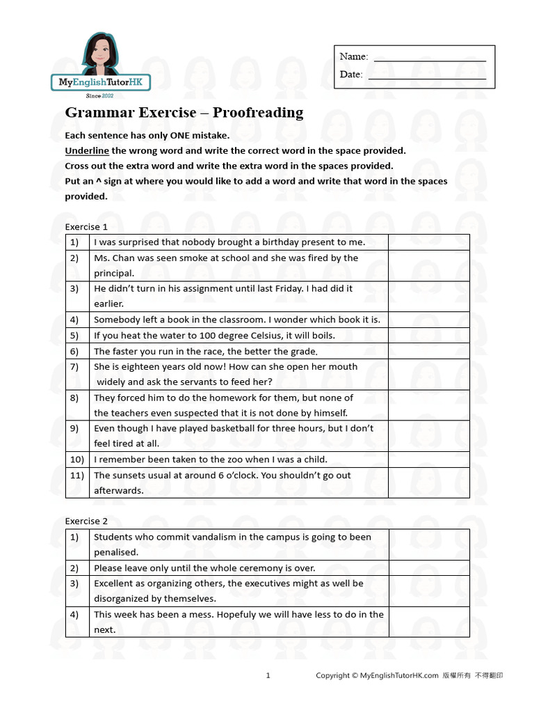 Level 5 Proofreading Set 9 Exercises | PDF