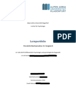 Lernportfolio - Persönlichkeitsansätze Im Vergleich