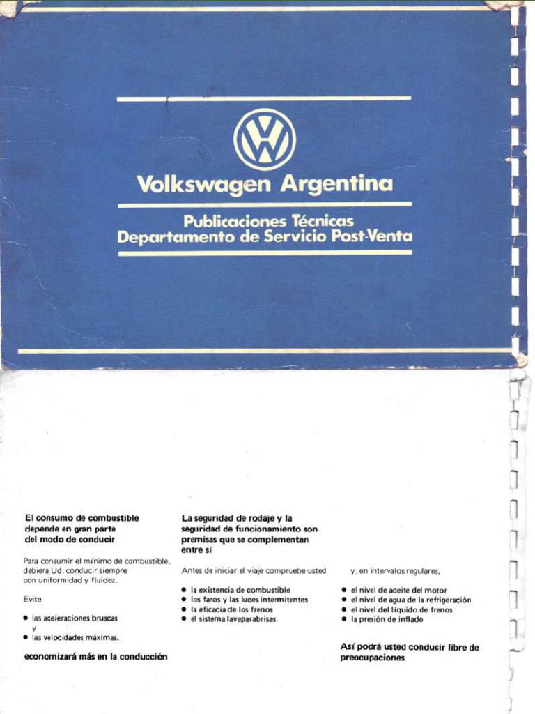 (VOLKSWAGEN) Manual de Instrucciones Volkswagen 1500 | PDF