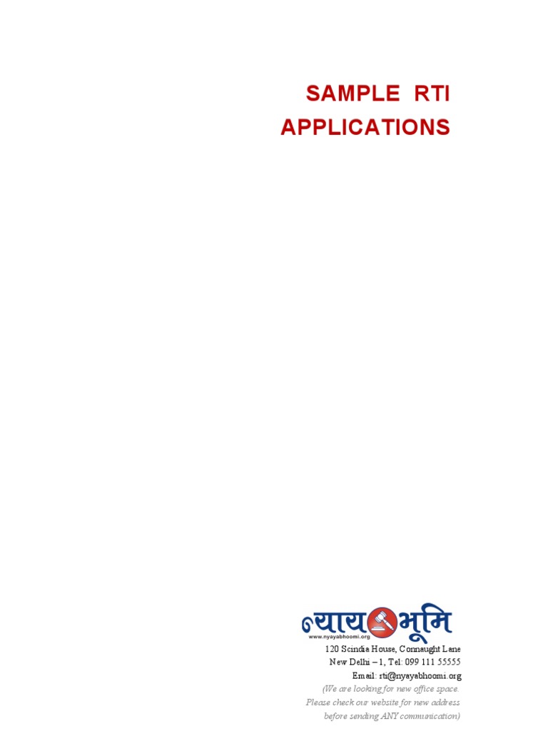 Sample Rti Apps | PDF | Cheque | Complaint