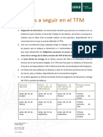 Pasos A Seguir en El TFM