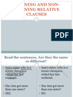 Defining and Non Defining Relative Clauses Grammar Guides - 21589