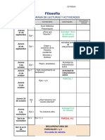 Cronograma Filosofía Distancia 2023. Segundo Semestre