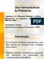 Aplicações Farmacêuticas de Polímeros - seminaio