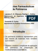 Aplicações Farmacêuticas de Polímeros - Seminaio