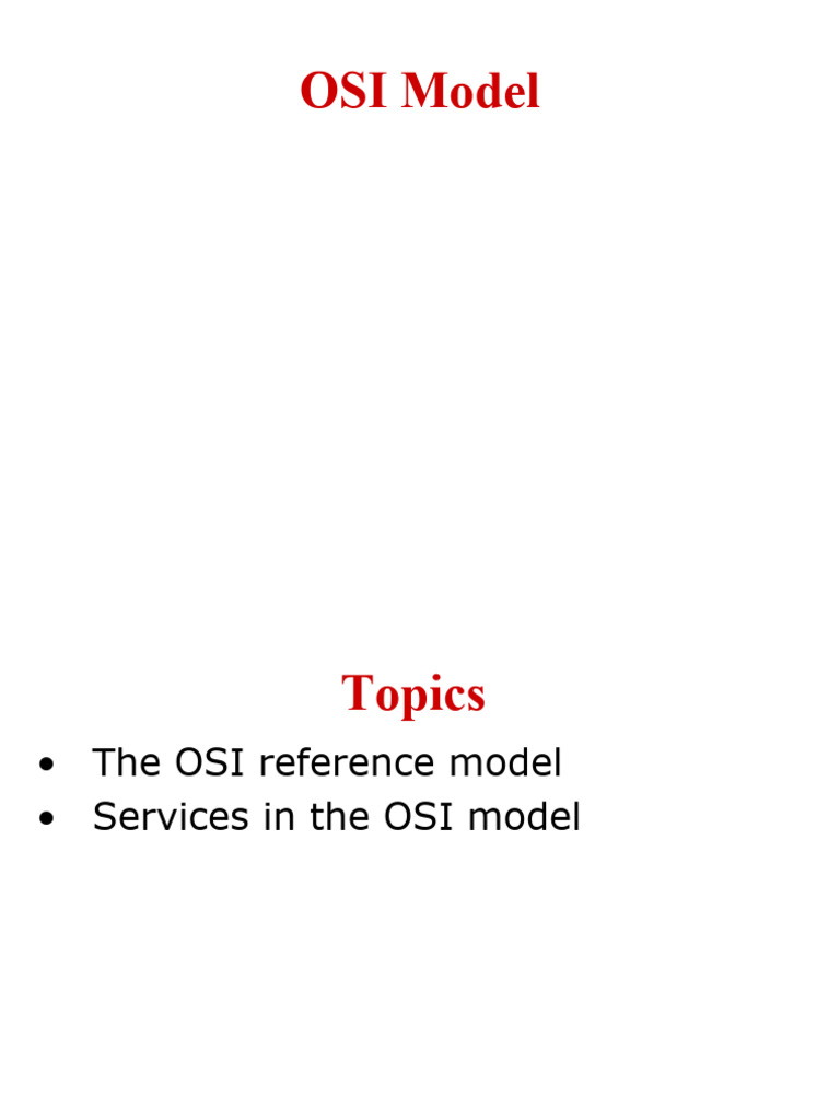 OSI Model | PDF | Osi Model | Computer Network