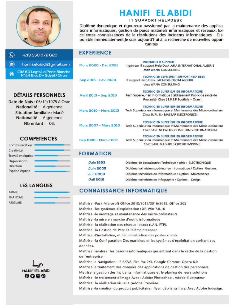 CV HANIFI 2022 - Nouveau-1 | PDF