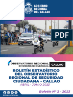 Boletín Estadístico Del Observatorio Regional de Seguridad Ciudadana - Callao - Abril A Junio 2023