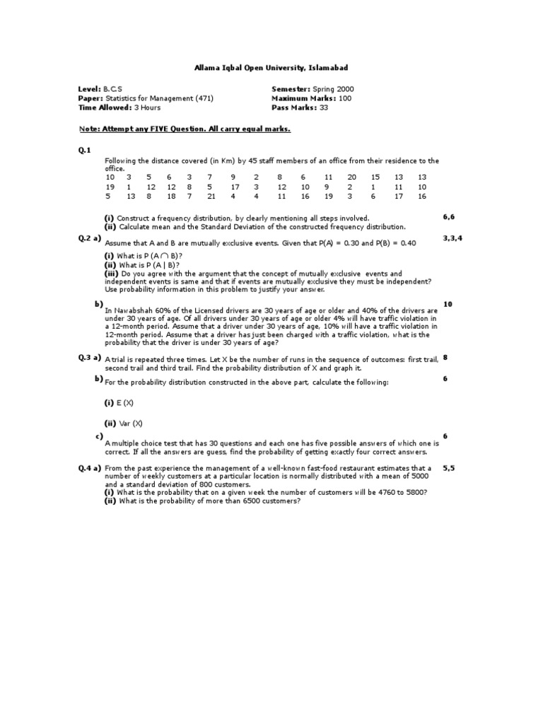 Statistics 2 essay image