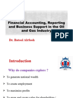 Financial Accounting, Reporting and Business Support in The Oil and Gas Industry