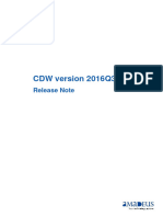 CDW Version 2016Q3 Release Note