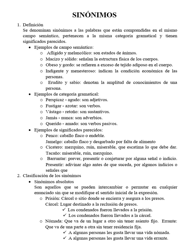 T1 Sinonimos | PDF | Aldea