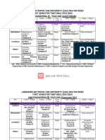 Engineering Year I Updated Timetable