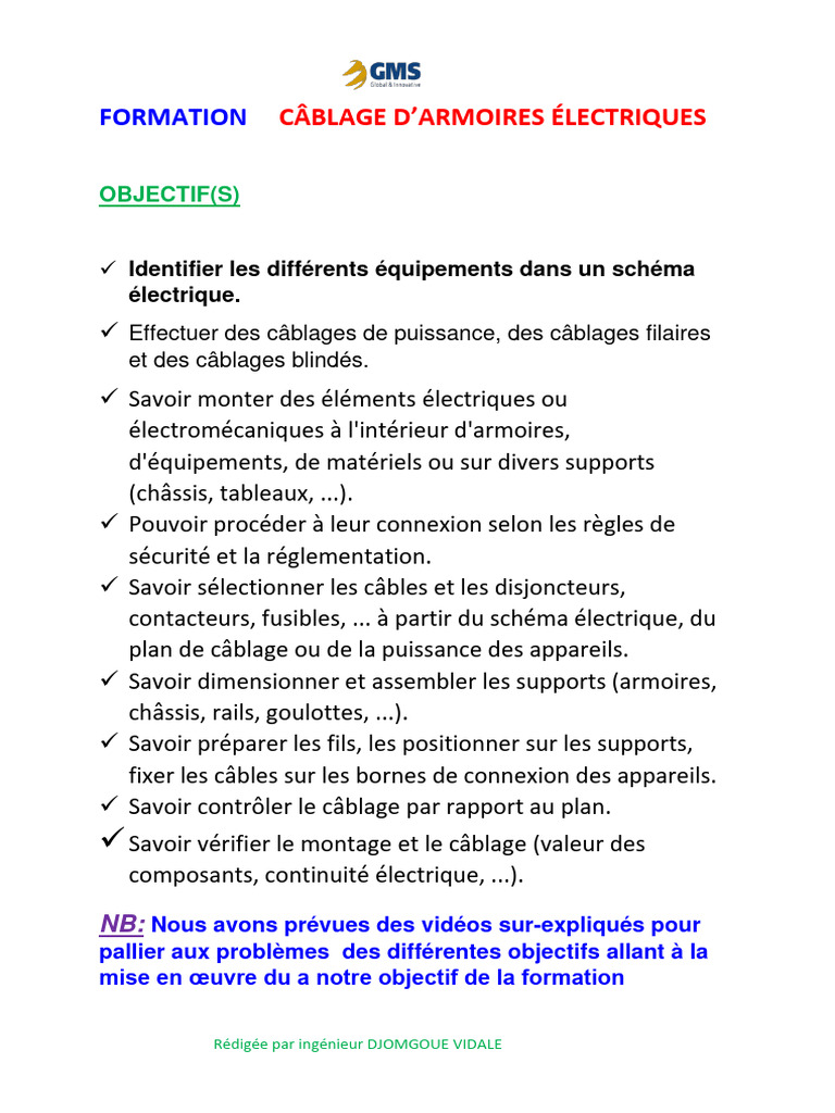 Formation Câblage Armoire Électrique | PDF | Biens manufacturés ...