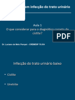 Atualização em Infecção Do Trato Urinário: Aula 1 O Que Considerar para o Diagnótico Correto Da Cistite?