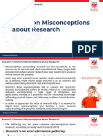 Lesson 1 - Common Misconceptions About Research
