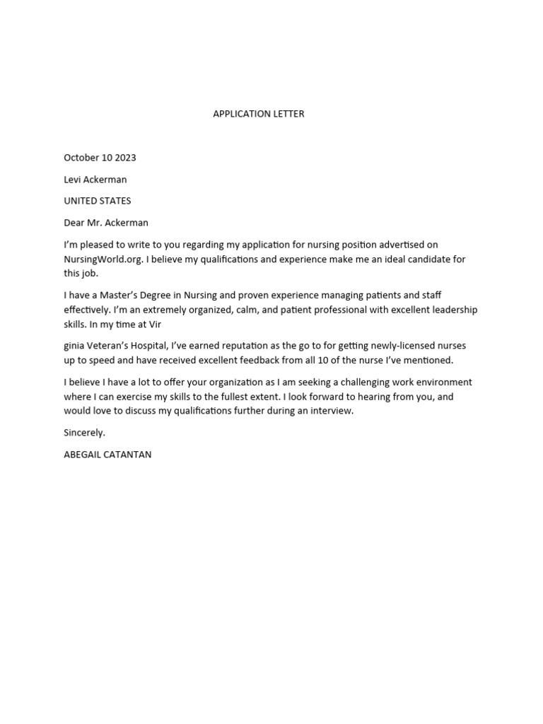 Application Letter Abe | PDF