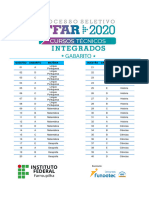 PS Integrados 2020 - Gabarito Da Prova