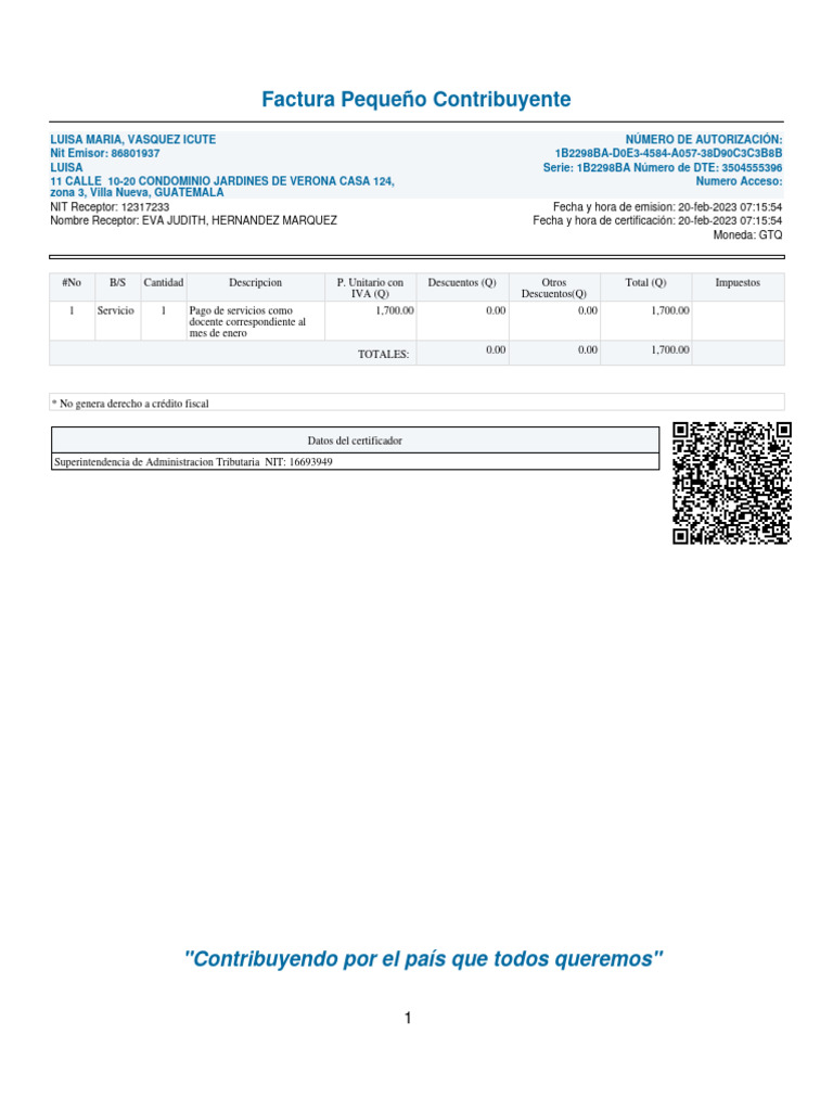 1 Factura Enero | PDF
